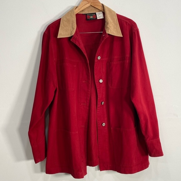 Vintage Western Large Roper Women's Shacket Red - Picture 1 of 10